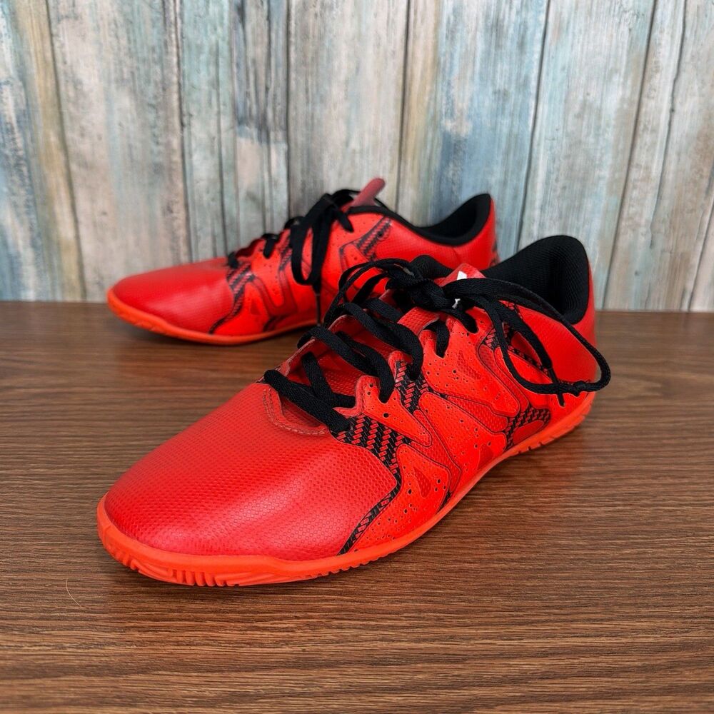 adidas X 15.4 IN Indoor Soccer Shoes Mens Youth Size 5 Red Black